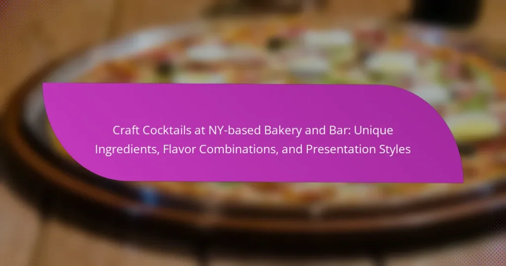 Craft Cocktails at NY-based Bakery and Bar: Unique Ingredients, Flavor Combinations, and Presentation Styles
