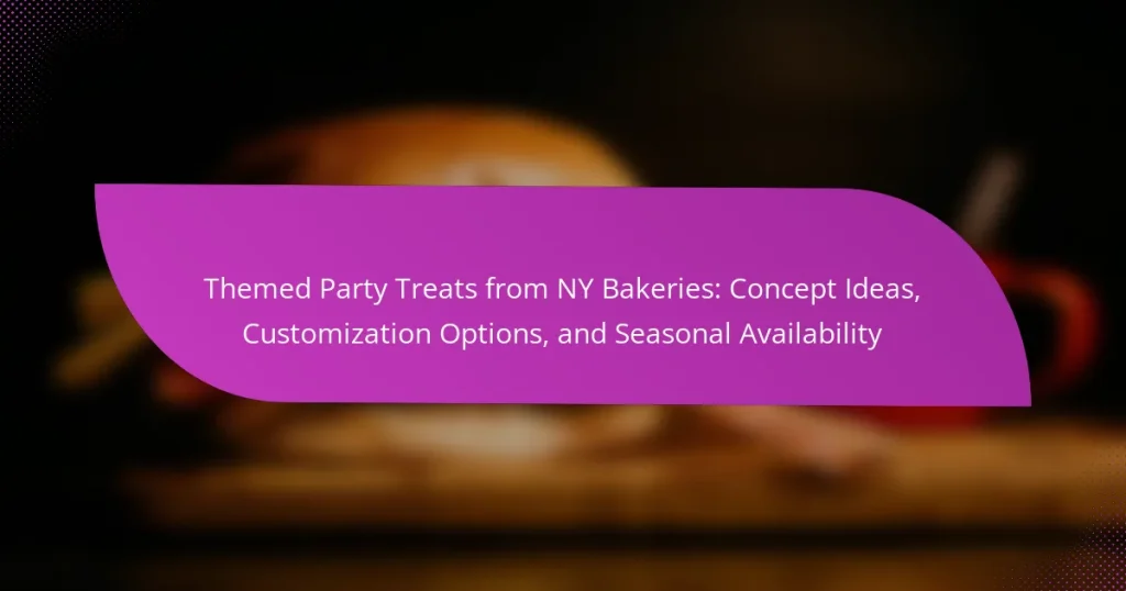 Themed Party Treats from NY Bakeries: Concept Ideas, Customization Options, and Seasonal Availability