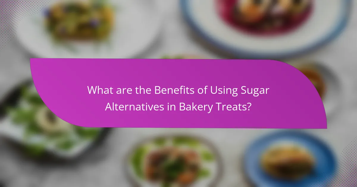 What are the Benefits of Using Sugar Alternatives in Bakery Treats?