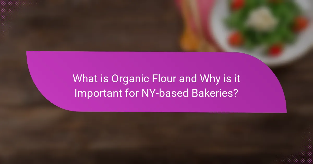What is Organic Flour and Why is it Important for NY-based Bakeries?
